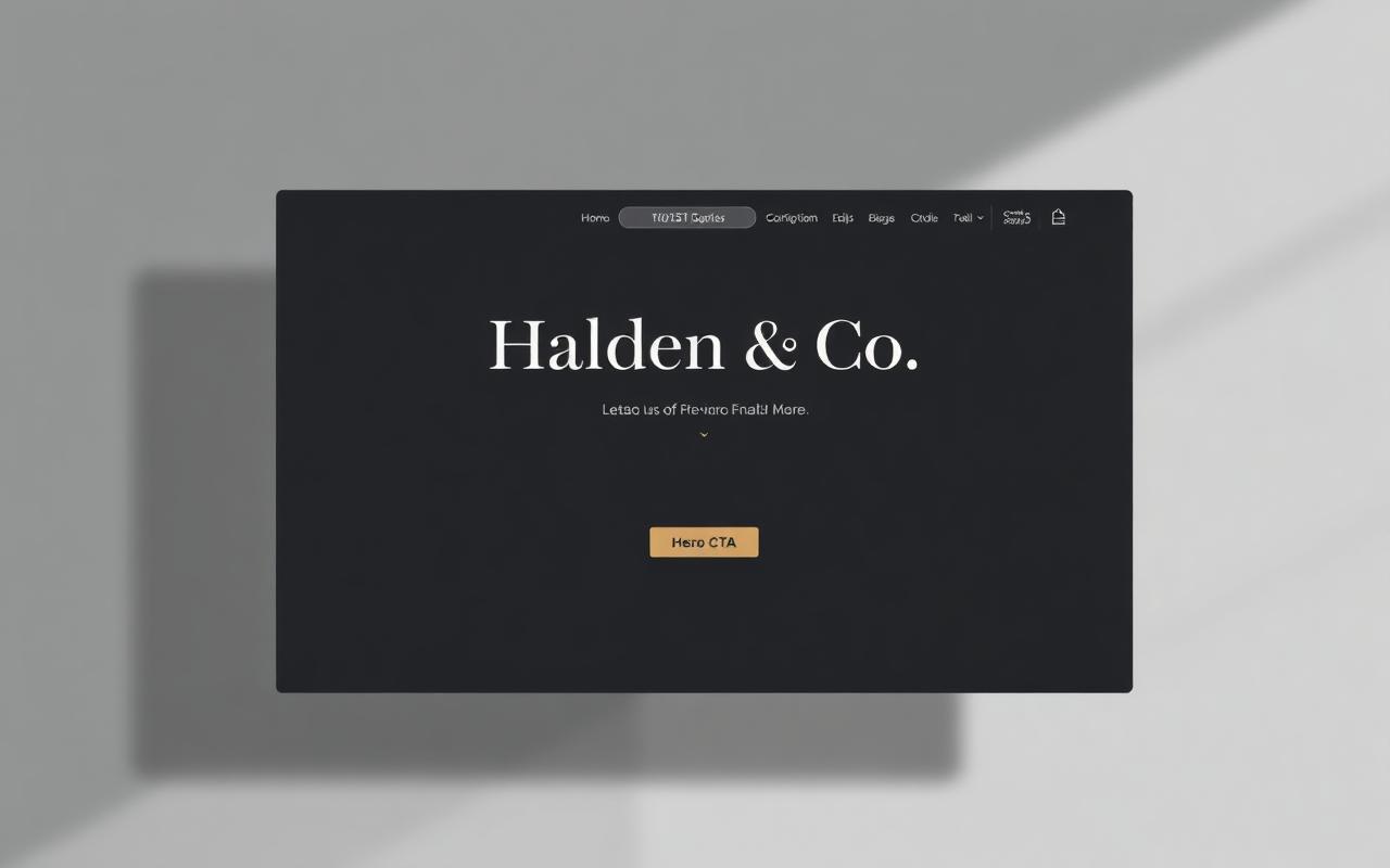 Halden & Co. website mockup